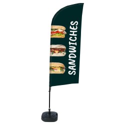 Bandiera a vela SANDWICH con base riempibile 89 x 240 cm Studio T