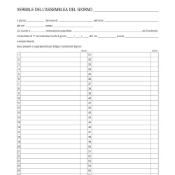 Registro verbali assemblea condominio 31 x 24