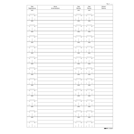 Registro nomina/revoca amministratore 297 x 210mm 16 fogli Edipro