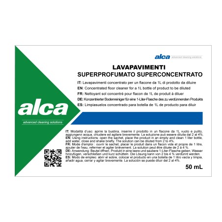 Lavapavimenti Linea Monodose superprofumato Alca bustina da 50 ml