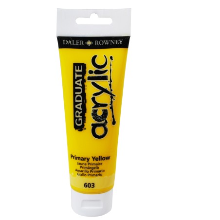 Colore acrilico fine Graduate 120 ml giallo primario Daler Rowney