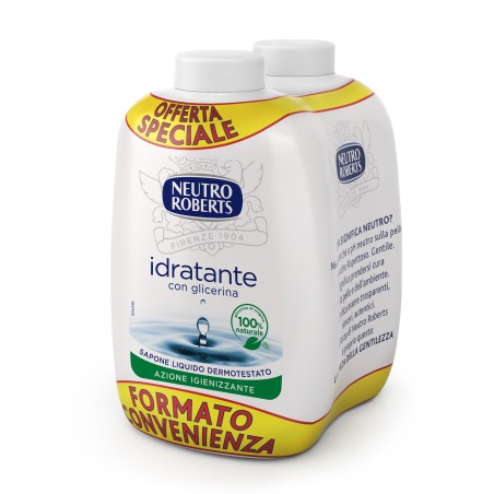 Ricarica bis sapone liquido Extra Idratante 400 ml Neutro Roberts