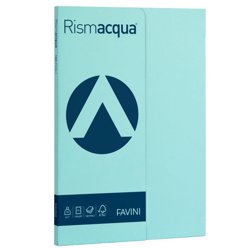 Carta Rismacqua Small A4 90 gr celeste 08 Favini conf. 100 fogli