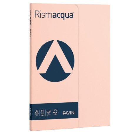 Carta Rismacqua Small A4 200 gr salmone 05 Favini conf. 50 fogli