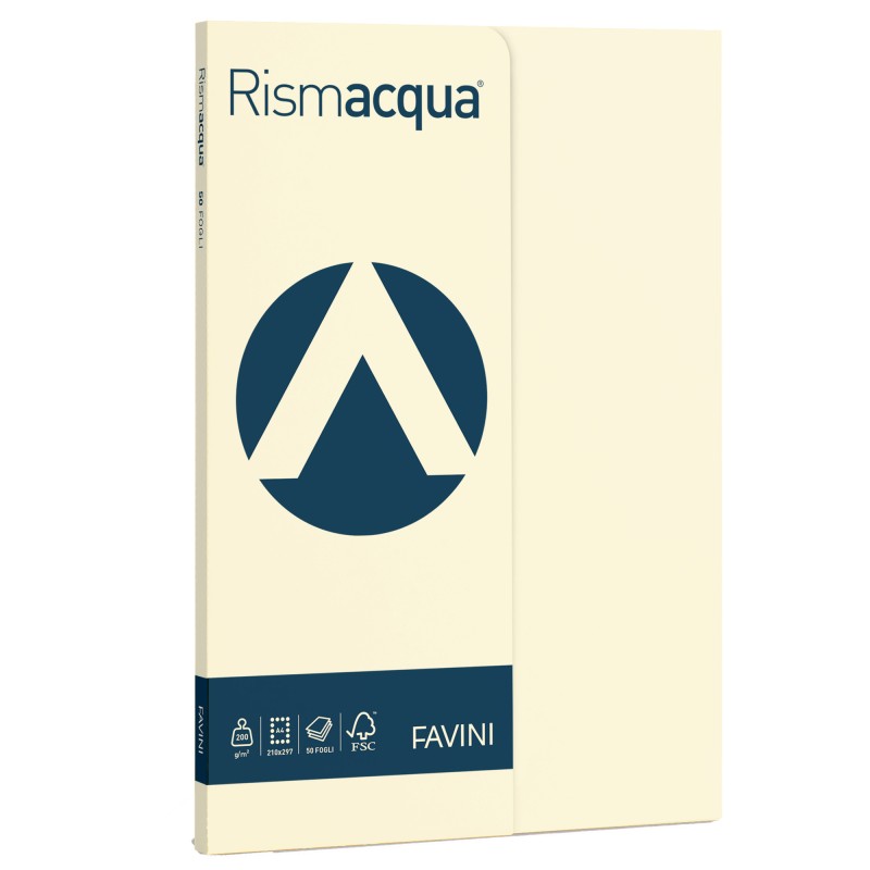 Carta Rismacqua Small A4 200 gr avorio 110 Favini conf. 50 fogli