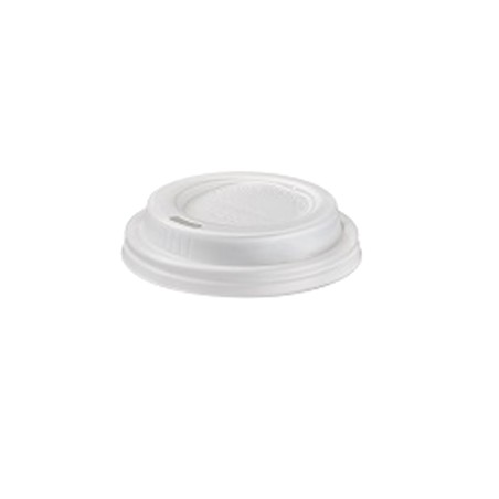 Tappo per bicchiere in CPLA bianco 115 ml Leone conf. 1000 pezzi