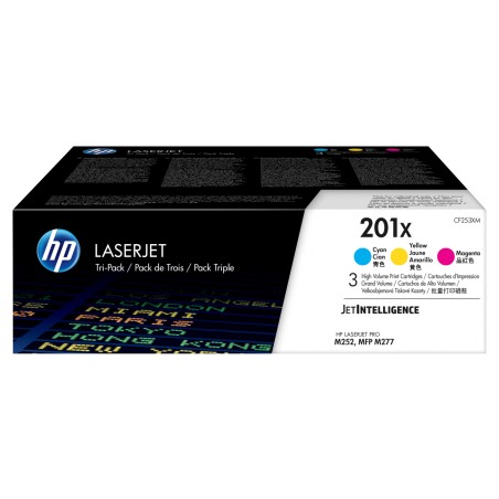 Hp Confezione 3 Toner originale 201X C/M/Y CF253XM 2.300 pag cad