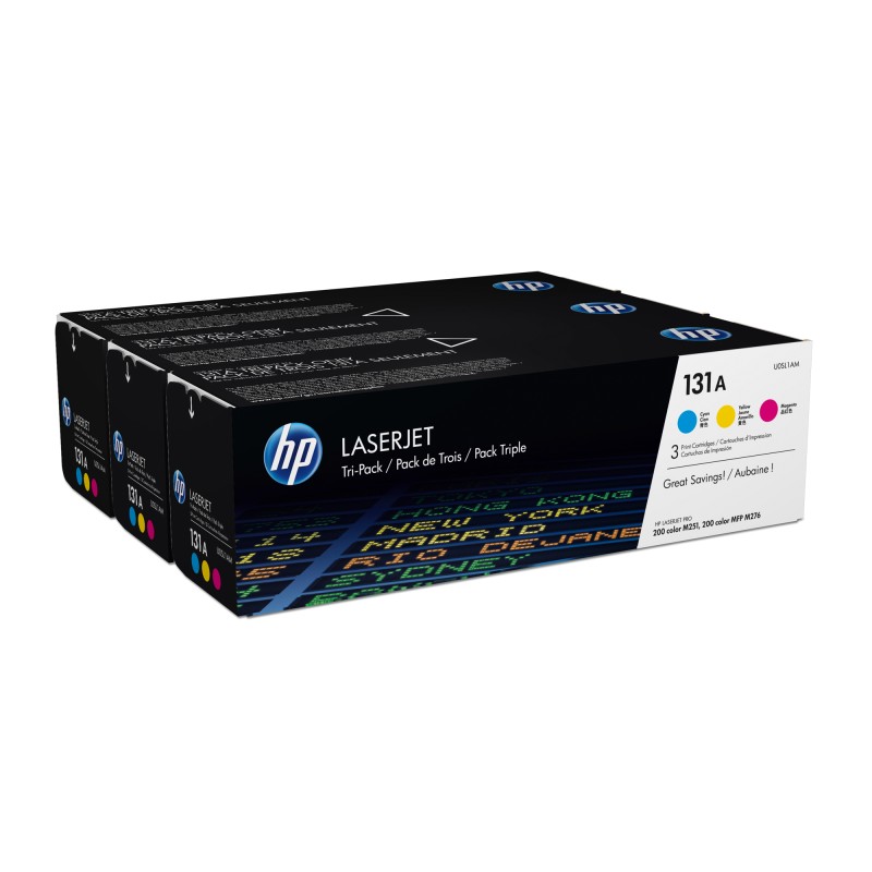 Hp Confezione 3 Toner originale 131A C/M/Y U0SL1AM 1.800 pag cad