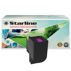 Starline Toner Ricostruito per Lexmark Magenta 70C2HM0 3.000 pag