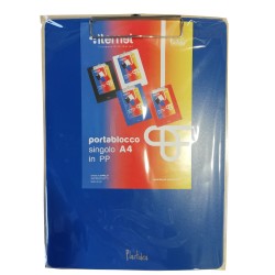 Portablocco con molla in metallo copertina in PPL A4 blu Iternet