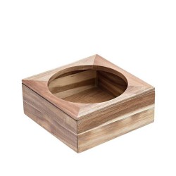 Supporto per ciotola in bamboo 26x26x11 cm colore naturale Leone