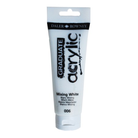 Colore acrilico fine Graduate 120 ml bianco miscela Daler Rowney