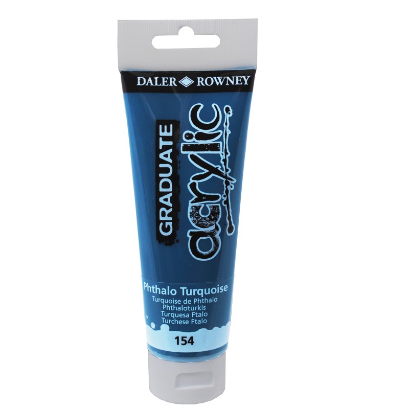 Colore acrilico fine Graduate 120 ml turchese ftalo Daler Rowney