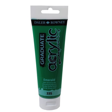 Colore acrilico fine Graduate 120 ml verde smeraldo Daler Rowney