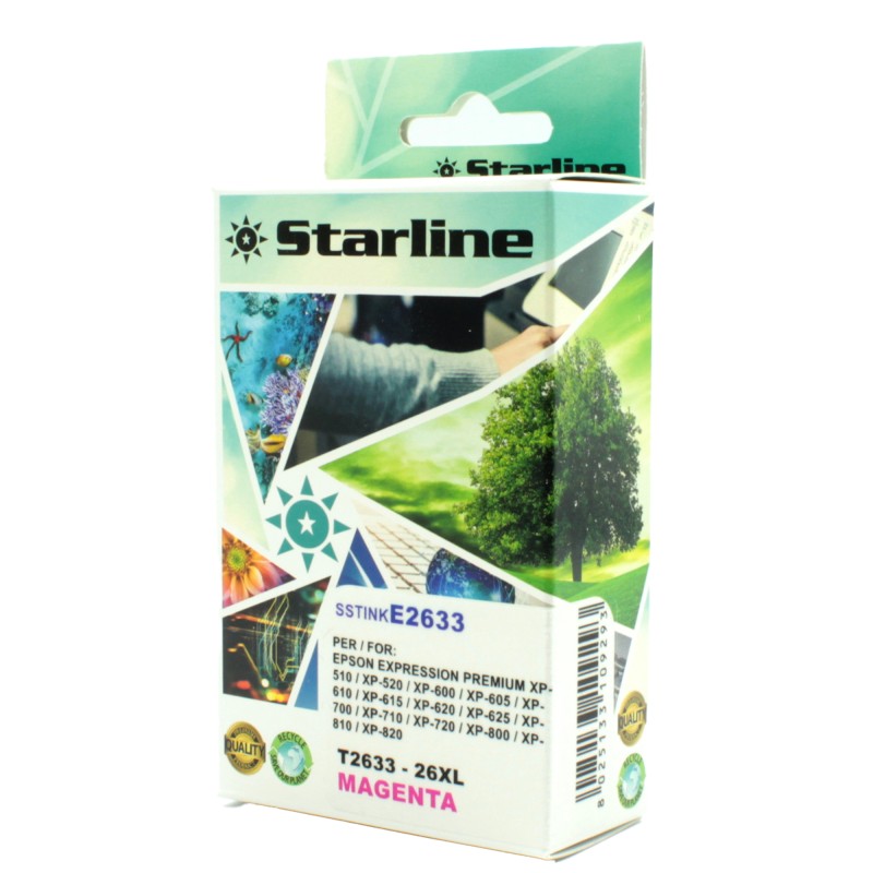 Starline Cartuccia ink per Epson Magenta C13T26334012 26XL 11ml