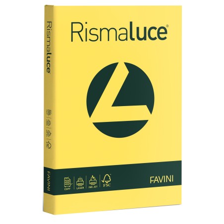 Carta Rismaluce A4 140 gr giallo sole 53 Favini conf. 200 fogli