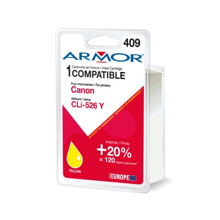 Armor Cartuccia ink Compatibile per Canon Giallo CLI526Y 10