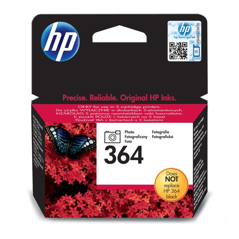 Hp Cartuccia ink originale 364 Nero fotografico CB317EE 130 pag