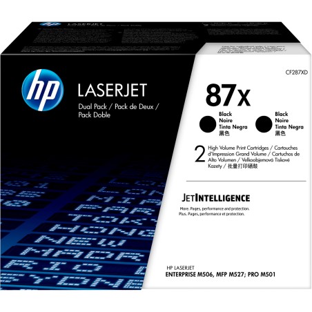 Hp Confezione 2 Toner originale 87X Nero CF287XD 18.000 pag cad