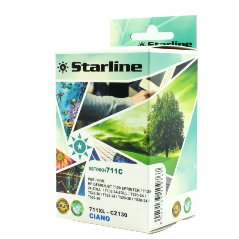 Starline Cartuccia ink Compatibile per HP 711 Ciano CZ130A 26ml