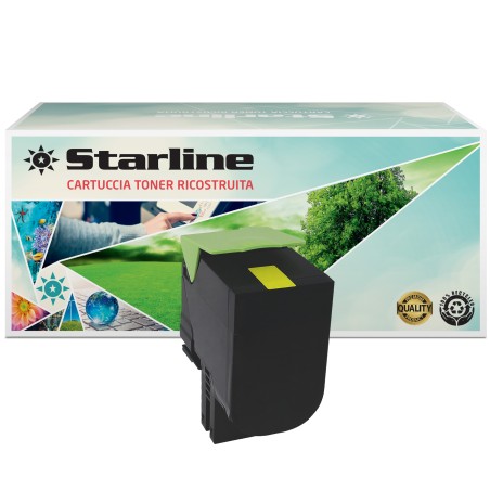 Starline Toner Ricostruito per Lexmark Giallo 70C2HY0 3.000 pag