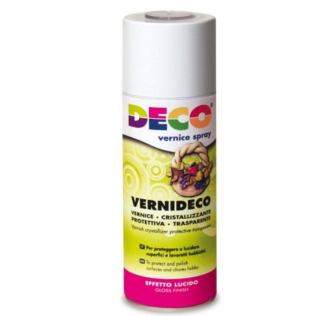 Vernice spray trasparente effetto laccato e ceramico 400ml DECO