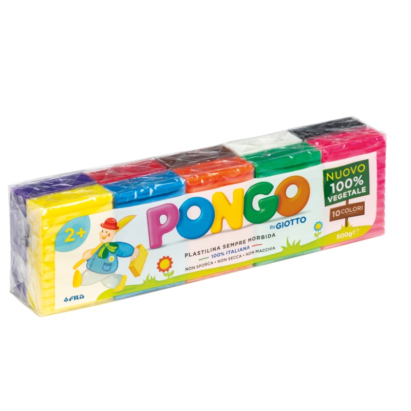 Pasta Pongo panetto 50 gr colori assortiti Giotto conf.10 pezzi