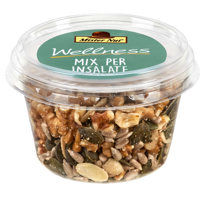 Mix insalata frutta secca e semi in bicchiere 125 gr Mister Nut