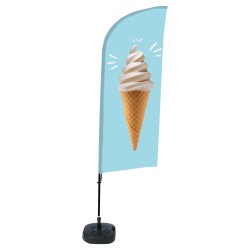 Bandiera a vela GELATO con base riempibile 89 x 240 cm Studio T