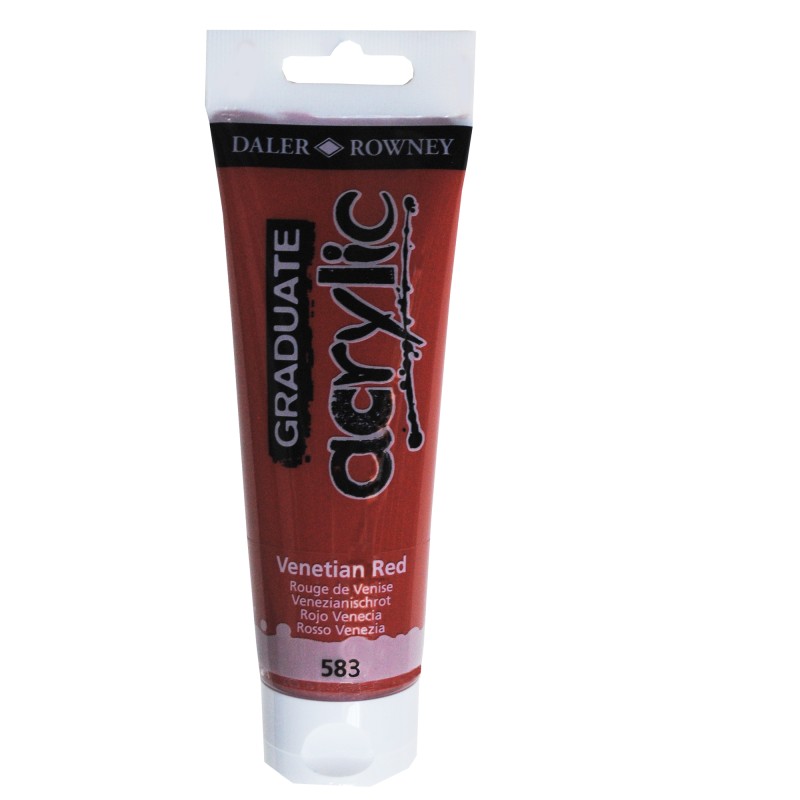 Colore acrilico fine Graduate 120 ml rosso Venezia Daler Rowney