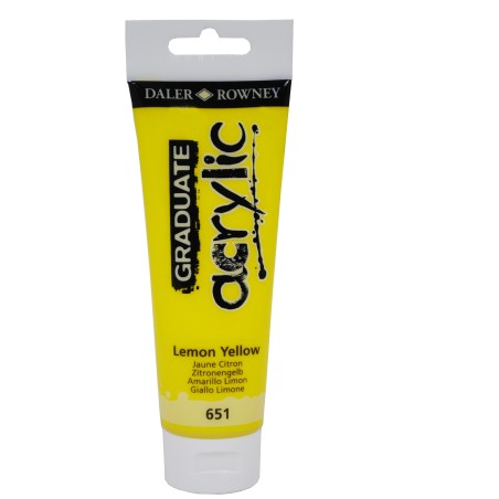 Colore acrilico fine Graduate 120 ml giallo limone Daler Rowney