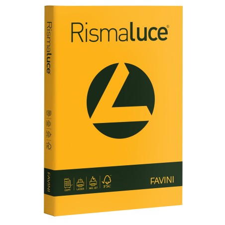 Carta Rismaluce A4 140 gr giallo oro 52 Favini conf. 200 fogli