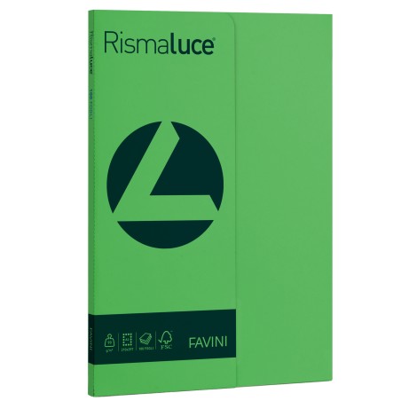 Carta Rismaluce Small A4 90 gr verde 60 Favini conf. 100 fogli