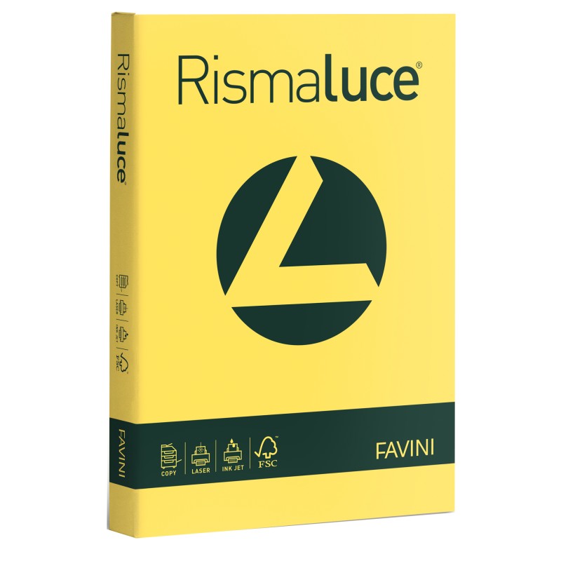 Carta Rismaluce A4 90 gr giallo sole 53 Favini conf. 300 fogli