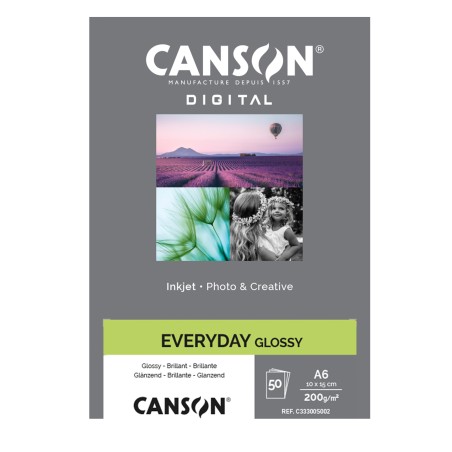 Carta Inkjet Everyday 10 x 15 cm 200 gr 50 fogli lucida Canson