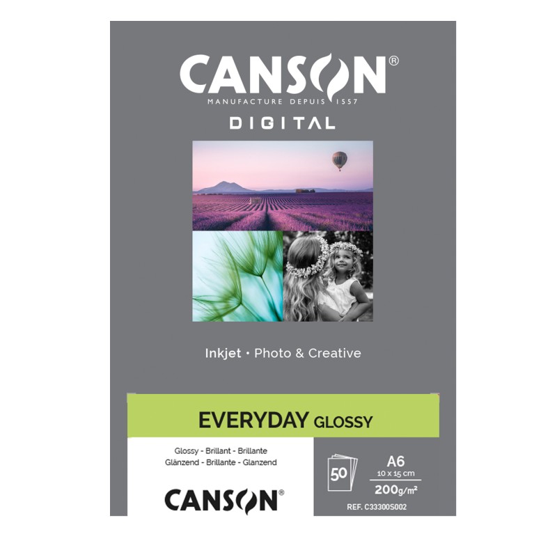 Carta Inkjet Everyday 10 x 15 cm 200 gr 50 fogli lucida Canson