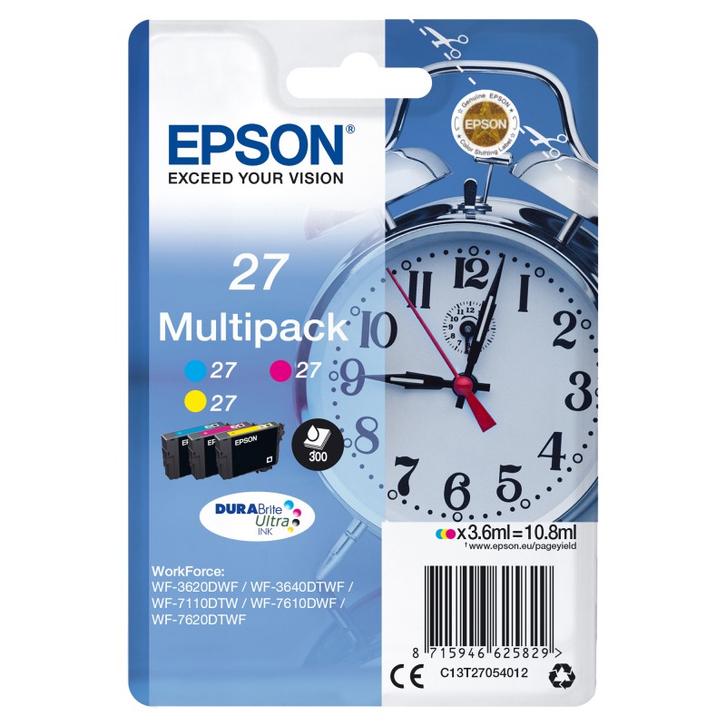 Epson Confezione Cartuccia ink 27 C/M/Y C13T27054022 3