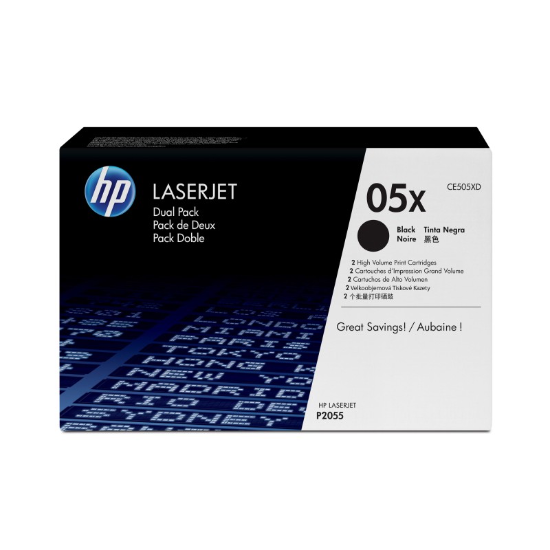 Hp Confezione 2 Toner originale 05X Nero CE505XD 6.500 pag cad