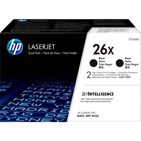 Hp Confezione 2 Toner originale 26X Nero CF226XD 9.000 pag cad