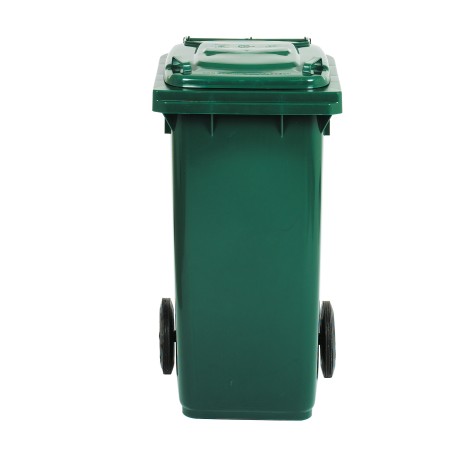 Bidone carrellato 58x73x107 cm 240 L verde scuro Mobil Plastic