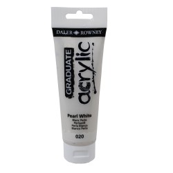 Colore acrilico fine Graduate 120 ml bianco perla Daler Rowney