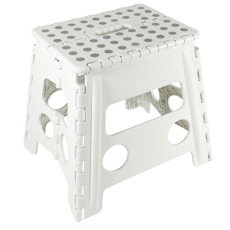 Sgabello alto Clic Clac 30 x 22 x 32 cm bianco King Collection