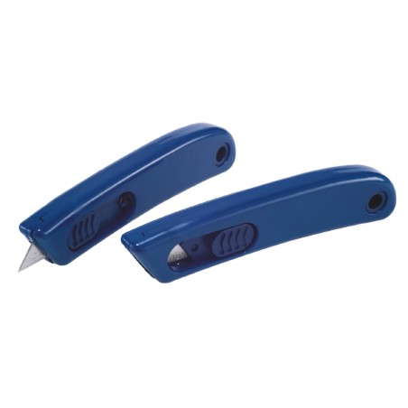 Cutter monouso detectabile con lama retraibile blu Linea Flesh