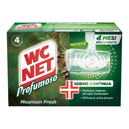 Tavoletta Profumoso Mountain Fresh WC Net 4 gabbiette da 34 gr