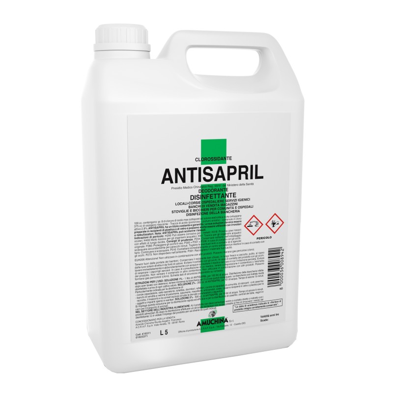 Antisapril disinfettante battericida 5 L Amuchina Professional