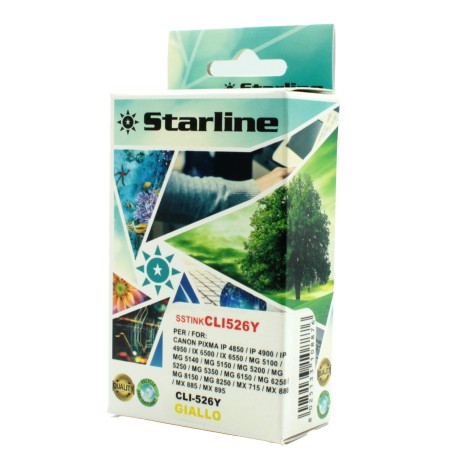 Starline Cartuccia ink per Canon Giallo CLI526 Y 4543B001 9ml