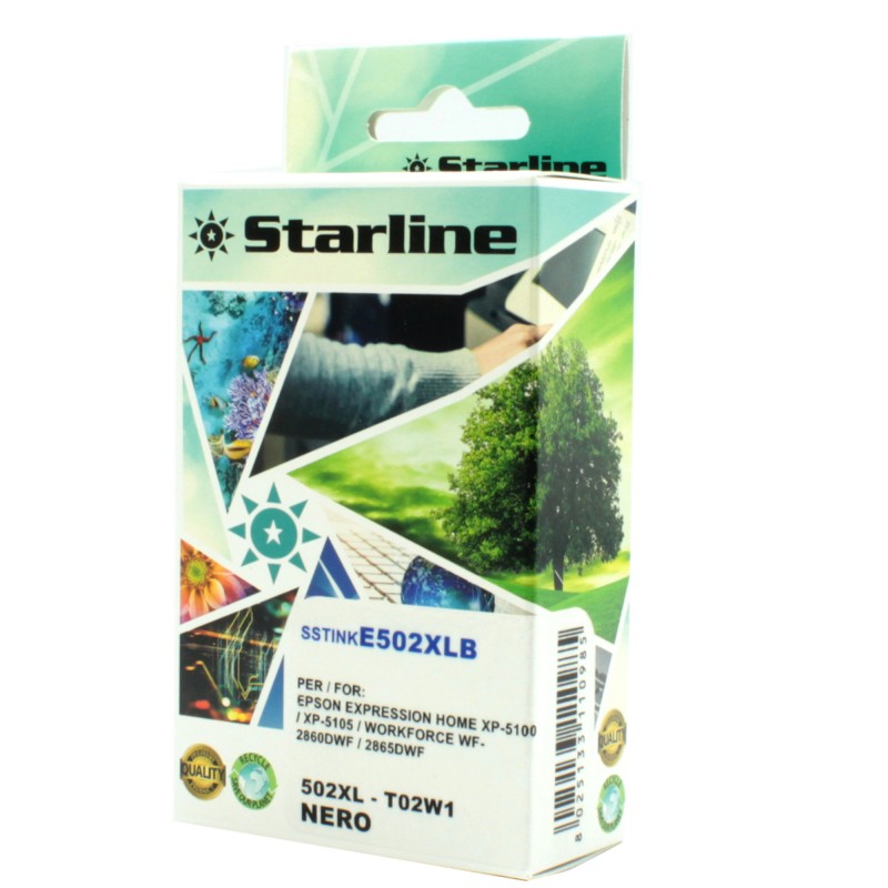 Starline Cartuccia Ink per Epson Nero C13T02W14010 502XL 13ml