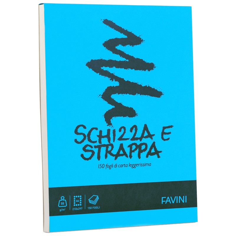 Blocco Schizza & Strappa A4 210 x 297mm 50gr 150 fogli Favini