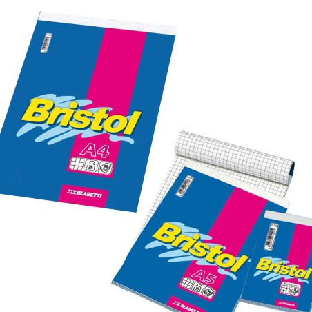 Blocco note Bristol 5 mm 210 x 297 mm 50 gr 70 fogli Blasetti