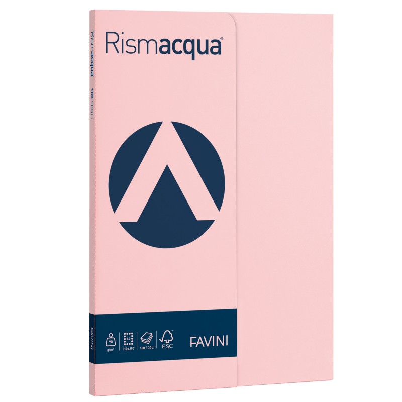 Carta Rismacqua Small A4 90 gr rosa 10 Favini conf. 100 fogli